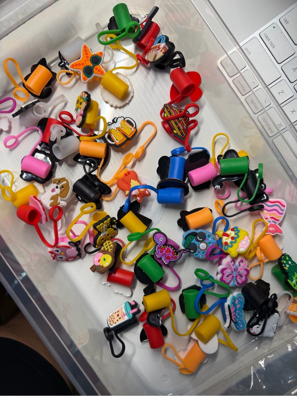 13 Random Colorful Assorted Straw Toppers